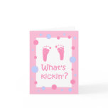 What's Kickin' baby shower invitation cards
