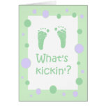 What's Kickin' baby shower invitation Card