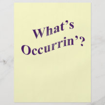 What's Occurrin'? Personalized Flyer