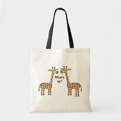 What's up? Giraffe totebag