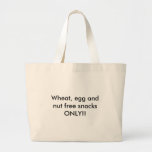 Wheat, egg and nut free snack bag
