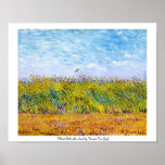 Wheat Field with a Lark by Vincent Van Gogh Posters