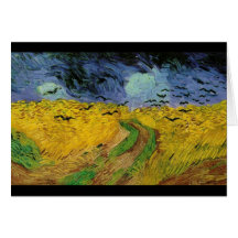 Wheat Field with Crows - Vincent Van Gogh Cards