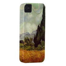 Wheat Field with Cypresses by Vincent van Gogh iPhone 4 Case