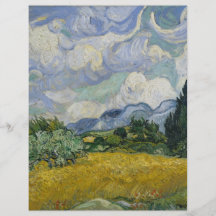 Wheat Field with Cypresses by Vincent van Gogh Full Colour Flyer