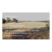 Wheat field with shadows and lights business card