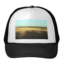 Wheat field with shadows and lights hat