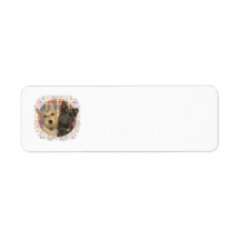 Wheaten & Black Scotties on Tartan Custom Return Address Labels