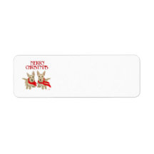 Wheaten Scottish Terrier Chirstmas Return Address Label