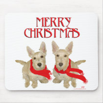 Wheaten Scottish Terrier Chirstmas Mouse Pad