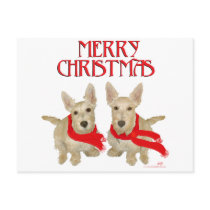Wheaten Scottish Terrier Chirstmas Postcards