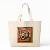 WHEATEN TERRIER: WET PUPPY (Brown Bkgd) Bag