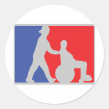 wheel chair icon round stickers