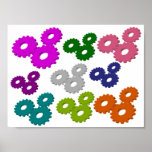 Wheel Cogs Abstract art Print