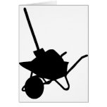 wheelbarrow and shovel card