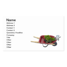 Wheelbarrow Plants and Tools Business Card