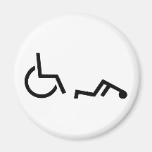 Wheelchair accident refrigerator magnets