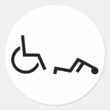 Wheelchair accident round stickers