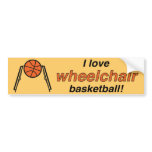 Wheelchair Basketball Bumper Sticker
