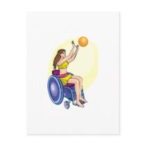 Wheelchair Basketball Girl Postcards