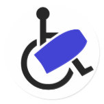 Wheelchair Bodyboarder stickers