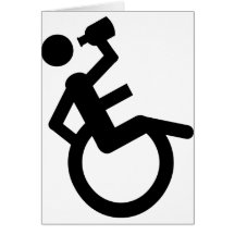 wheelchair boozer wheel chair greeting cards