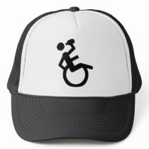 wheelchair boozer wheel chair trucker hats