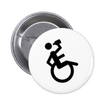 wheelchair boozer wheel chair pinback button
