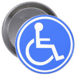 WHEELCHAIR PARKING ZONE PINBACK BUTTON