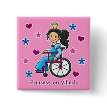 Wheelchair Princess Button