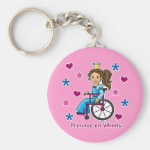 Wheelchair Princess Key Chains