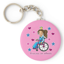 Wheelchair Princess Key Chains