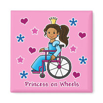 Wheelchair Princess Fridge Magnet
