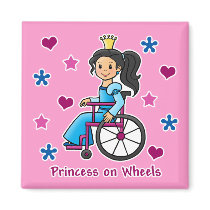 Wheelchair Princess Fridge Magnet