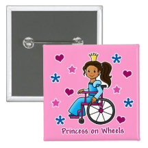 Wheelchair Princess Pins