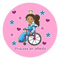 Wheelchair Princess Stickers