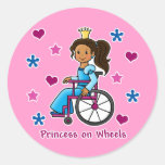 Wheelchair Princess Stickers
