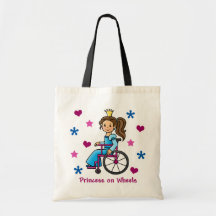Wheelchair Princess Tote Bag