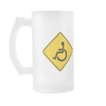 Wheelchair Traffic Highway Sign mugs