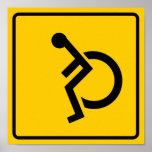 Wheelchair Traffic Highway Sign posters