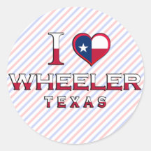 Wheeler, Texas Round Sticker