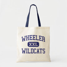 Wheeler - Wildcats - High - Marietta Georgia Canvas Bags