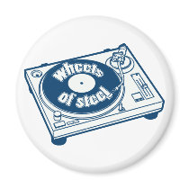 Wheels of Steel Refrigerator Magnet