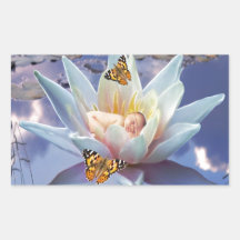 When a little baby goes to sleep rectangle stickers