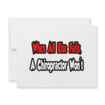 When All Else Fails, A Chiropractor Won't