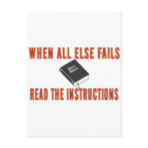 WHEN ALL ELSE FAILS POSTCARDS