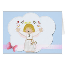 When Angels Sing Blank Note Card