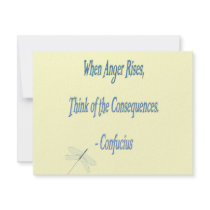 *When Anger Rises...*- Confucius Quote Invites