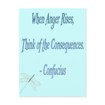 *When Anger Rises...*- Confucius Quote Postcard