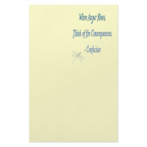 *When Anger Rises...*- Confucius Quote Personalized Stationery